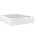 Estructura de cama madera de ingeniería blanca 200x200