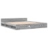 Cama con cajones madera ingeniería gris Sonoma 180x200