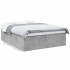 Estructura de cama madera de ingeniería gris hormigón