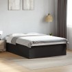 Estructura de cama madera de ingeniería negra 160x200 cm