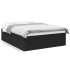 Estructura de cama madera de ingeniería negra 160x200