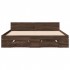 Cama con cajones madera de ingeniería marrón roble 150x200