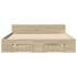 Cama con cajones madera ingeniería roble Sonoma 140x190