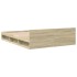 Cama con cajones madera ingeniería roble Sonoma 140x190