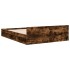 Cama con cajones madera de ingeniería roble ahumado 140x190