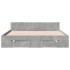 Cama con cajones madera ingeniería gris hormigón 140x200