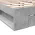 Cama con cajones madera ingeniería gris hormigón 140x200