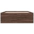 Estructura de cama madera de ingeniería marrón roble 135x190