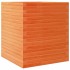 Jardinera de madera maciza de pino marrón cera 60x60x68,5