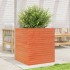 Jardinera de madera maciza de pino marrón cera 60x60x68,5