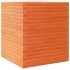 Jardinera de madera maciza de pino marrón cera 60x60x68,5