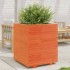 Jardinera madera maciza de pino marrón cera 60x60x72,5