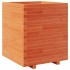 Jardinera madera maciza de pino marrón cera 60x60x72,5