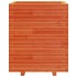 Jardinera madera maciza de pino marrón cera 60x60x72,5