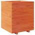 Jardinera madera maciza de pino marrón cera 60x60x72,5