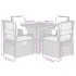 Set de muebles jardín 5 pzas con cojines ratán sintético