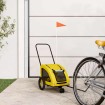 Remolque de bicicleta mascotas hierro tela Oxford amarillo
