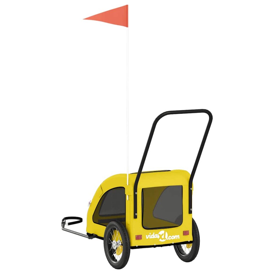 Remolque de bicicleta mascotas hierro tela Oxford