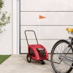 Remolque de bicicleta mascotas hierro tela Oxford rojo