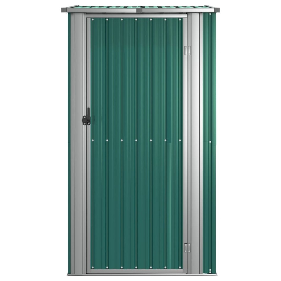 Cobertizo de jardín acero galvanizado verde 118,5x97x209,5