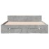 Cama con cajones madera de ingeniería gris hormigón 120x190