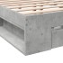 Cama con cajones madera de ingeniería gris hormigón 120x190