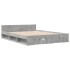 Cama con cajones madera ingeniería gris hormigón 135x190