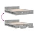 Cama con cajones madera ingeniería gris hormigón 135x190