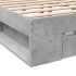 Cama con cajones madera ingeniería gris hormigón 135x190