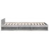Cama con cajón madera ingeniería gris hormigón 100x200