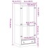 Armario Corona madera maciza de pino 76x50x170