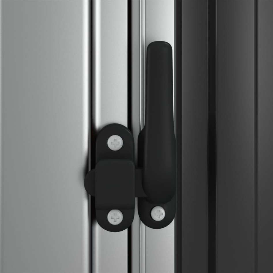 Cobertizo jardín acero galvanizado antracita 118,5x97x209,5