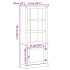 Aparador Corona madera maciza de pino 74x38x170