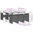 Set de comedor de jardín 7 pzas y cojines ratán sintético