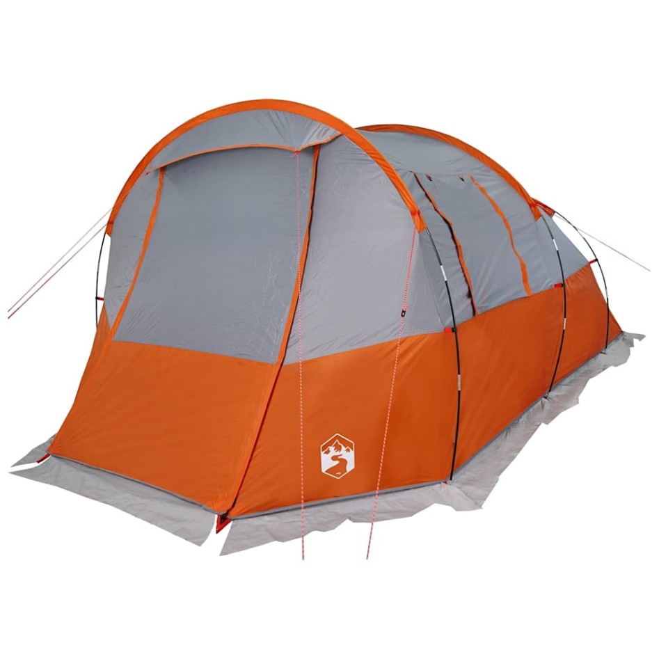 Tienda de camping con túnel 4 personas impermeable gris