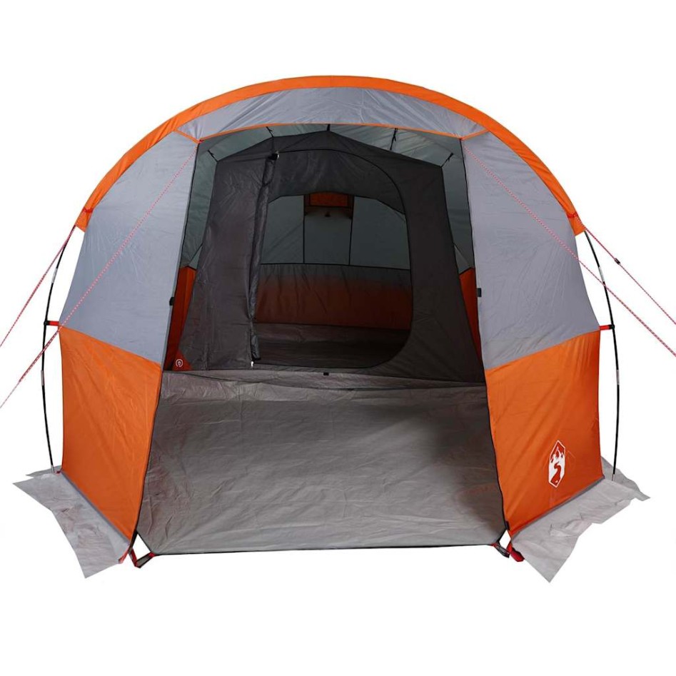 Tienda de camping con túnel 4 personas impermeable gris