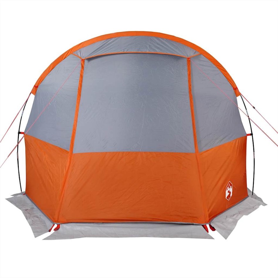 Tienda de camping con túnel 4 personas impermeable gris