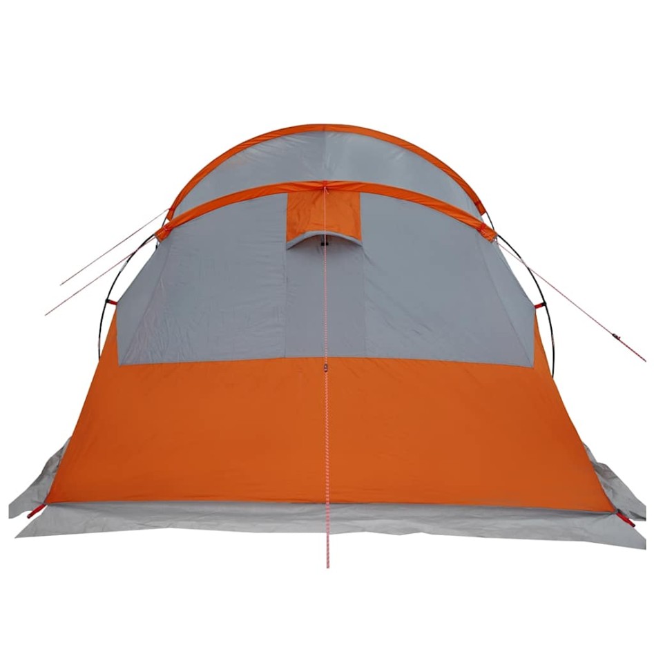 Tienda de camping con túnel 4 personas impermeable gris