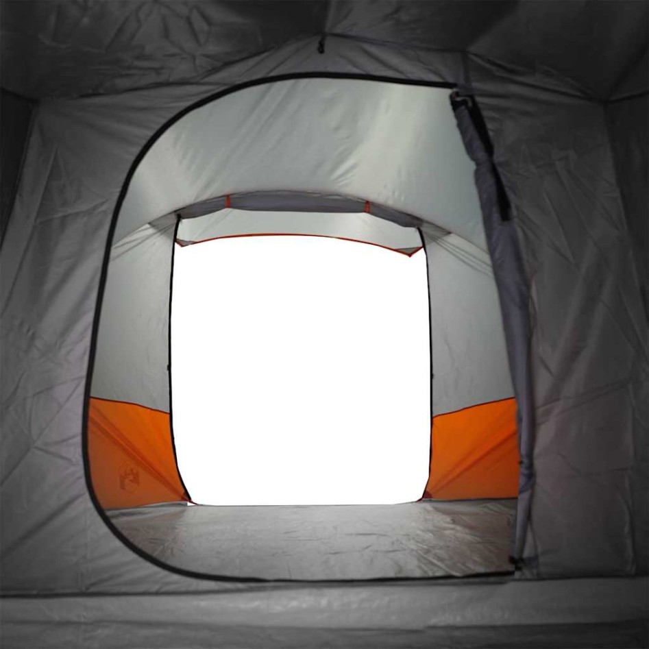 Tienda de camping con túnel 4 personas impermeable gris