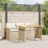 Set comedor de jardín 2 pzas con cojines ratán sintético