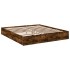Cama con cajones madera de ingeniería roble ahumado 180x200
