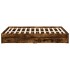 Cama con cajones madera de ingeniería roble ahumado 140x190