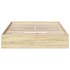 Cama con cajones madera ingeniería roble Sonoma 135x190