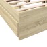 Cama con cajones madera ingeniería roble Sonoma 135x190