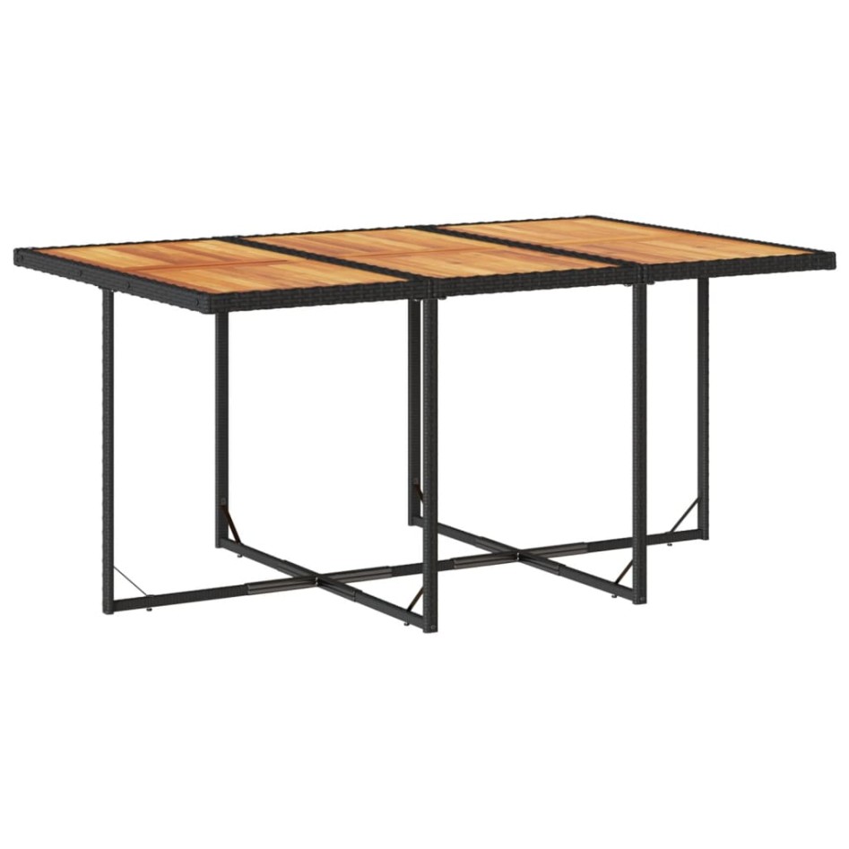 Set de comedor de jardín 7 pzas y cojines ratán sintético