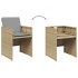 Set comedor de jardín 9 pzas con cojines ratán sintético