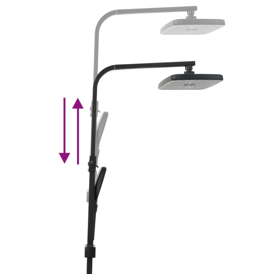 Set de ducha de doble cabezal con mezclador y flexo latón