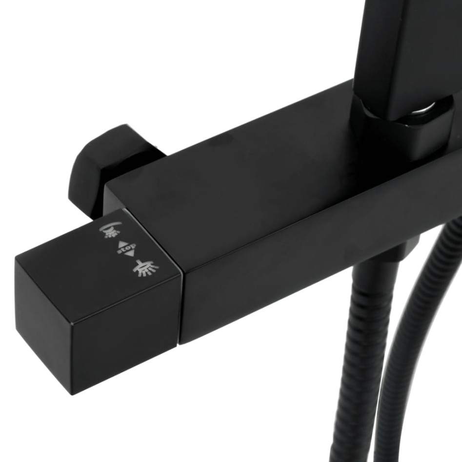 Set de ducha de doble cabezal con mezclador y flexo latón