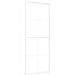 Puerta corredera ESG vidrio y aluminio blanca 76x205