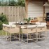 Set comedor de jardín 9 pzas con cojines ratán sintético